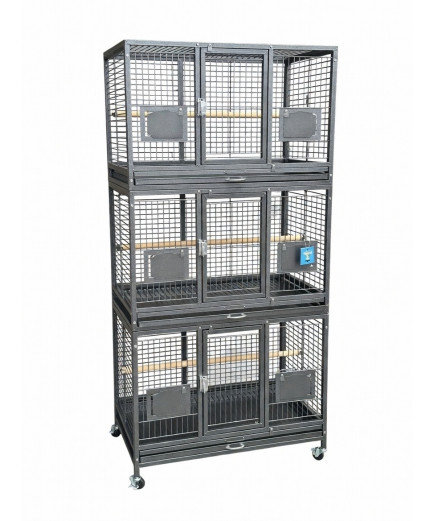 Parrot Supplies Triple Breeding / Display Parrot Cage - Antique Parrot Supplies Triple Breeding / Display Parrot Cage - Antique